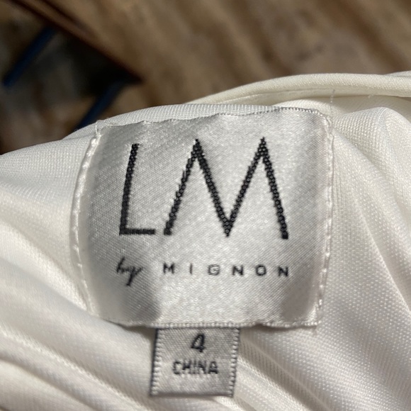 Cream colored, sequin formal gown - Picture 3 of 4